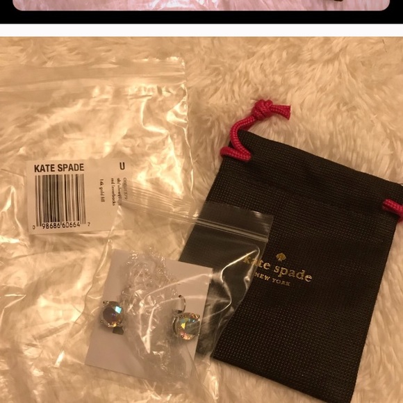 Kate Spade iridescent leverback earrings, silver - Picture 5 of 7